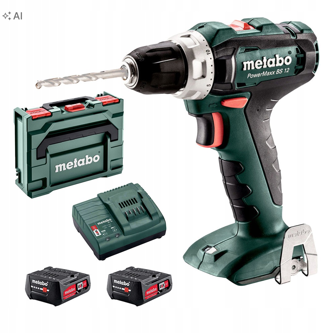 Wiertarko-wkrętarka Metabo Powermaxx 601036500 Bs 12 12V 40Nm 2x2Ah walizka