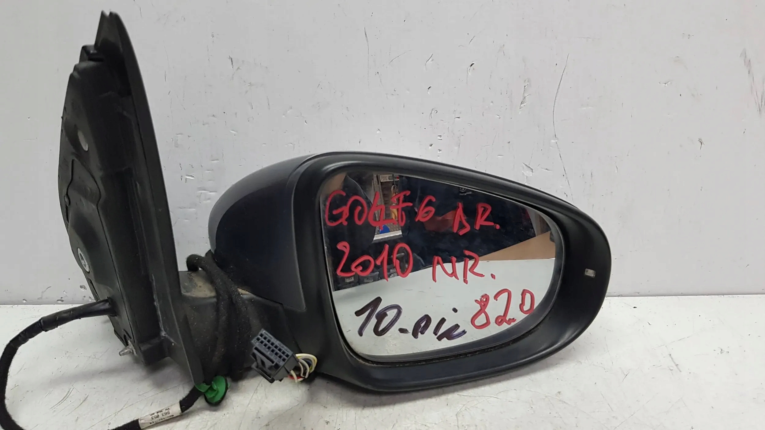 mirror right Vw Golf VI 6 5K0 08- 10PIN