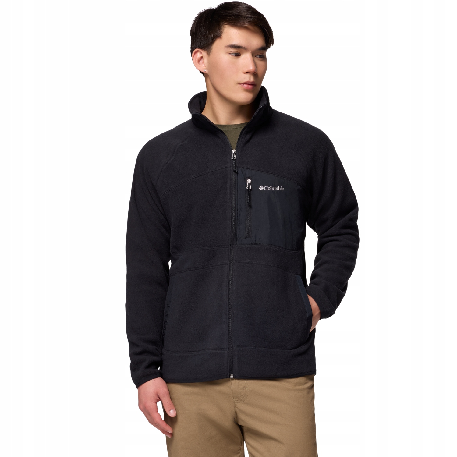 Columbia Fast Trek Overlay Full Zip Fleece [s] Pánská fleecová mikina Polyester Černá