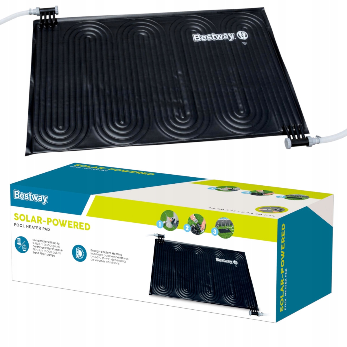 Mata Solarna Panel Słoneczny Grzejnik do Podgrzewania Wody Basenowej 58423
