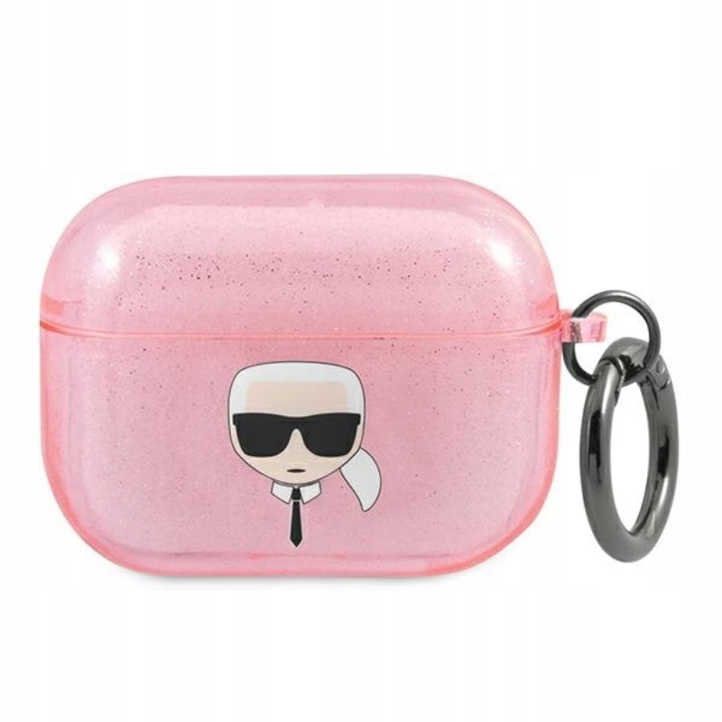 Karl Lagerfeld Karl Head Glitter Etui Airpods Pro (różowy)