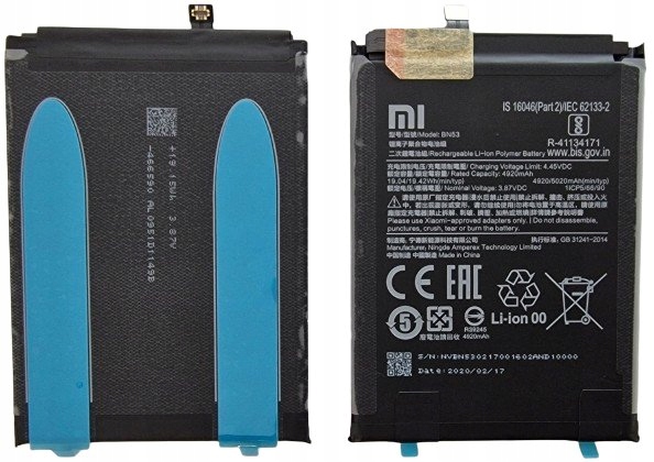 Nowa Oryginalna Bateria BN53 Redmi Note 10 Pro M2101K6G, M2101K6R