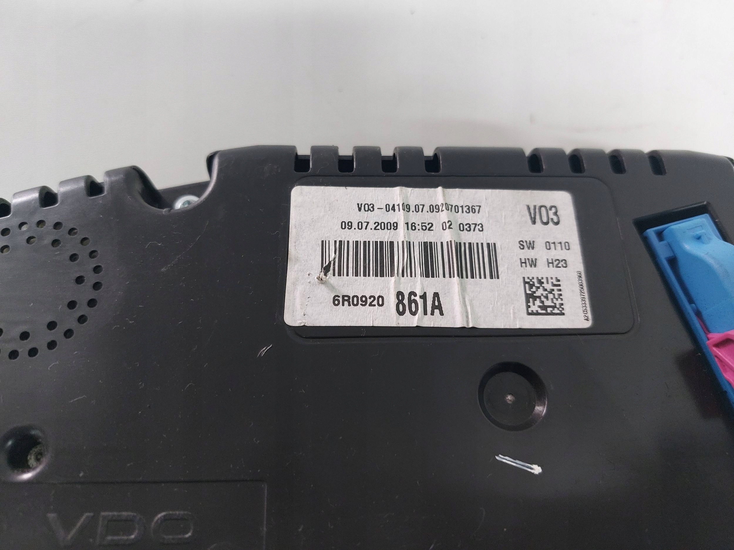 VW POLO 6R 09- dials dials 6R0920861A