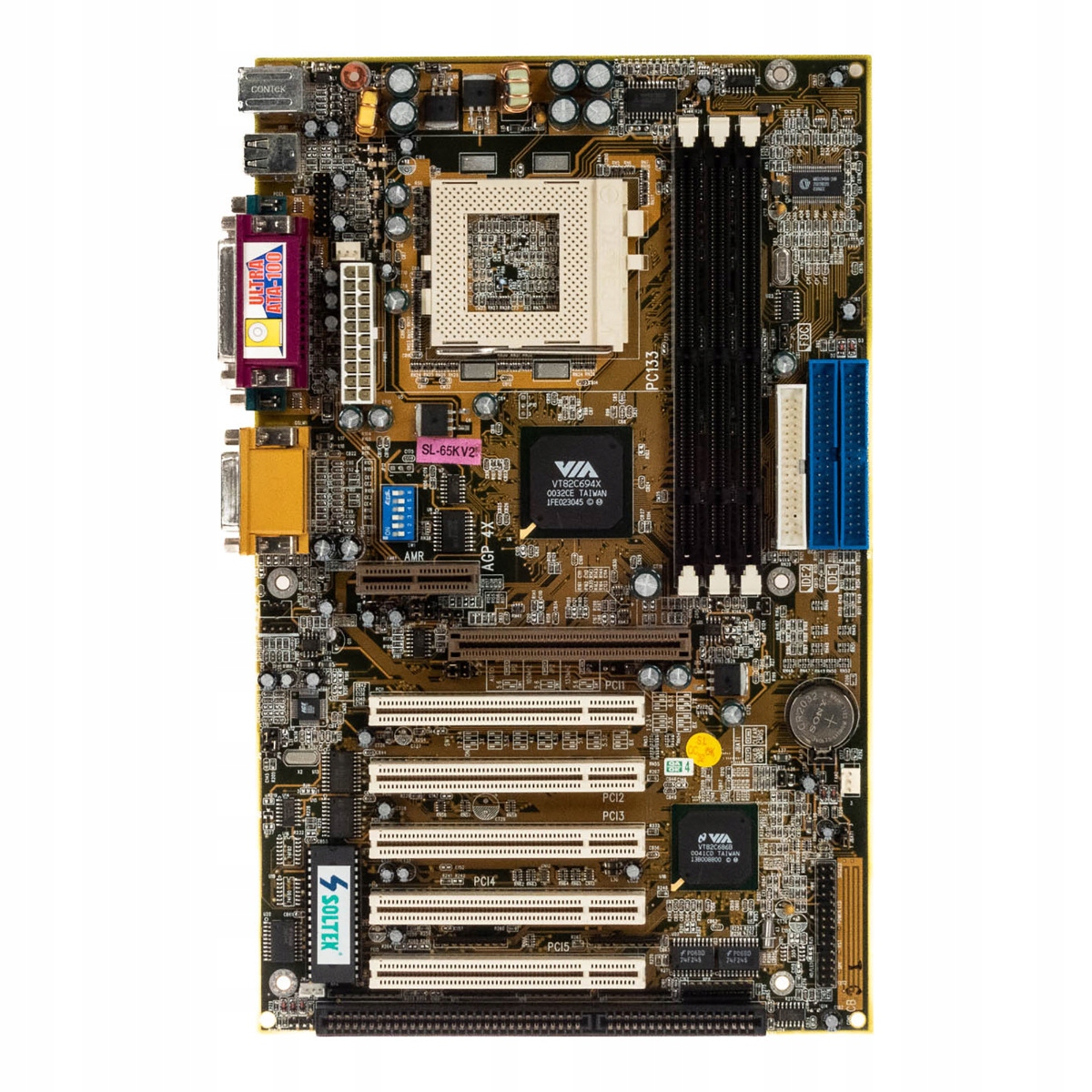 Soltek SL-65KV2 Socket PGA370 Sdram Agp Pci Isa Amr Atx