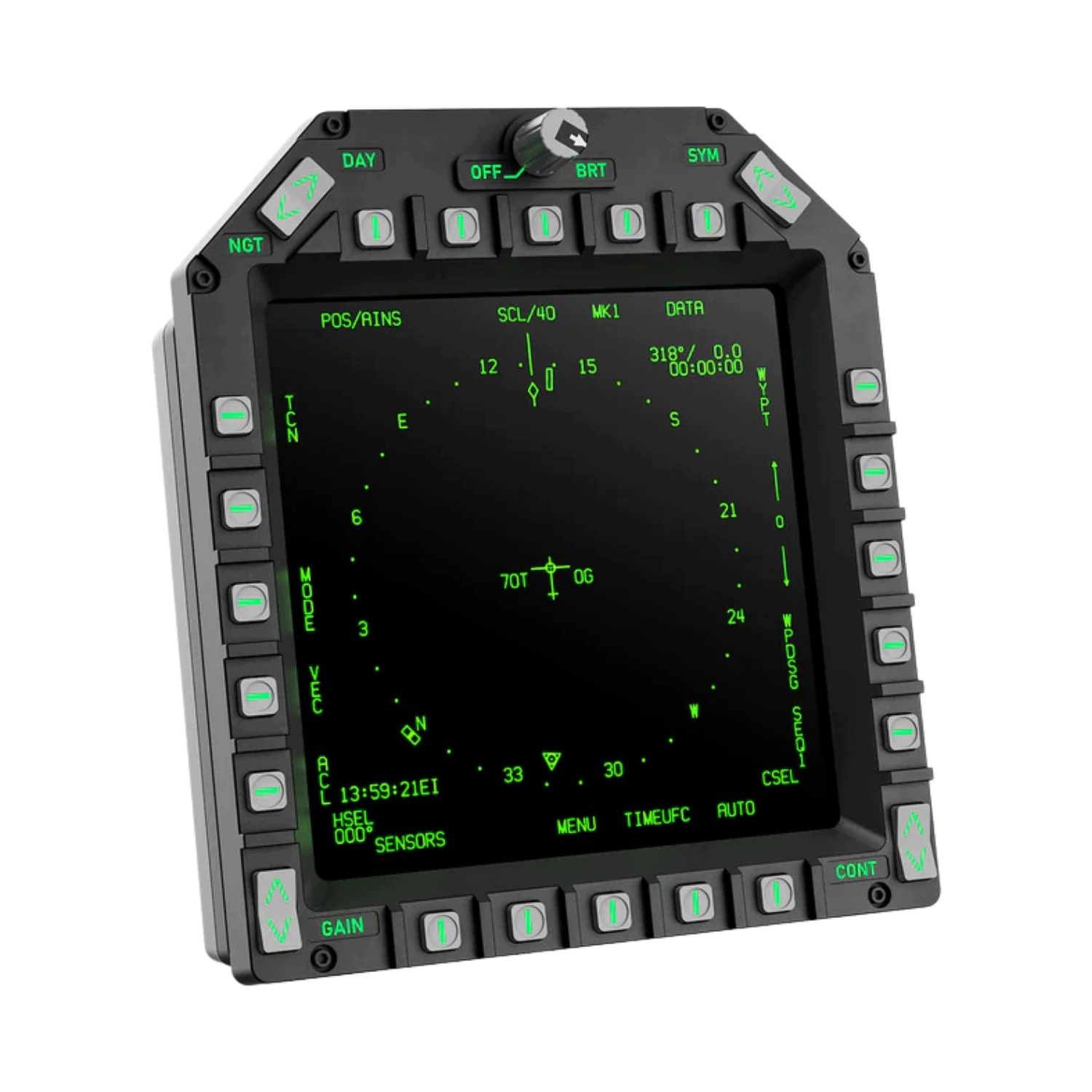 Moza Flight Ampcd Display Panel Letecká obrazovka 7.1" 800x800 Dcs Msfs
