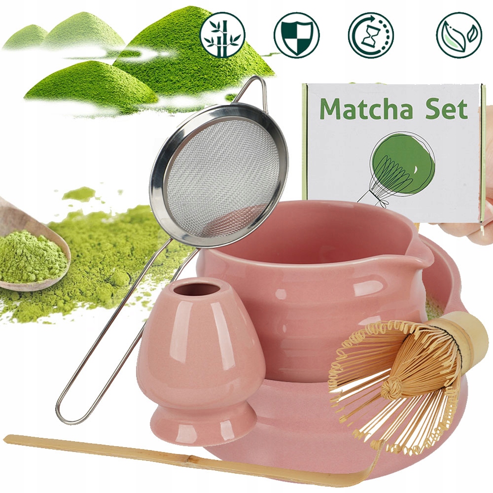 Bambusová Šlehací Metla Na Matchu Matcha 5V1 Sada Prémiové Keramiky