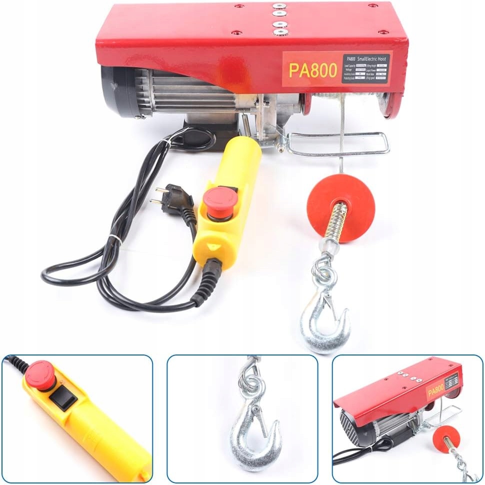 Elektrická Vyťahovačka 230V 1200W 300/600kg Diaľkové Lano