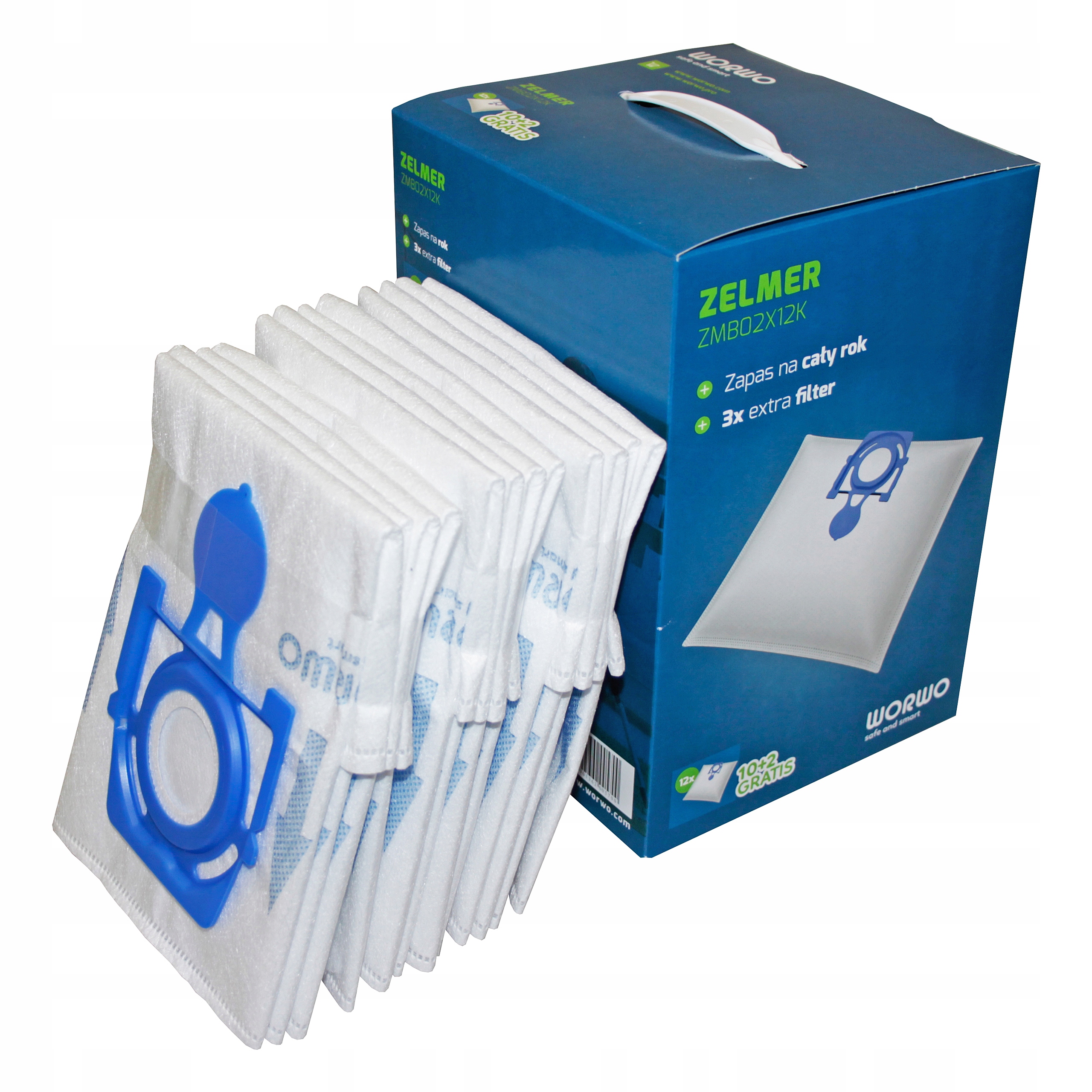 

12x Worki Odkurzacza Zelmer Meteor 2 Cobra ZMB02K