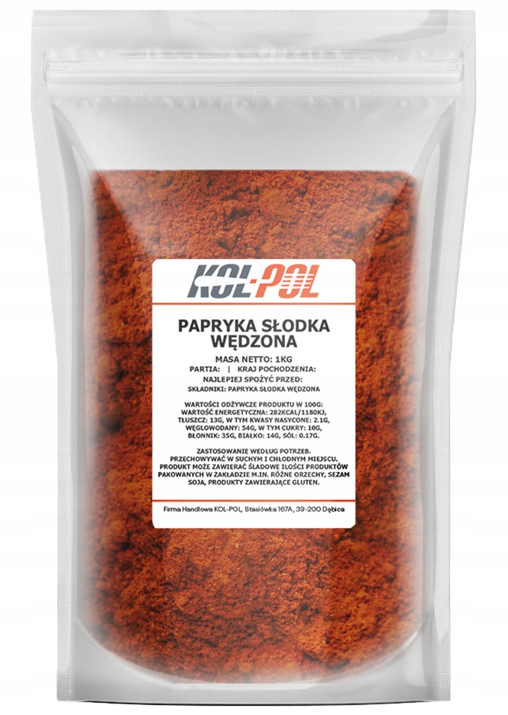 PAPRYKA SŁODKA WĘDZONA 1kg Mielona wysoka jakość EAN (GTIN) 5904041059155