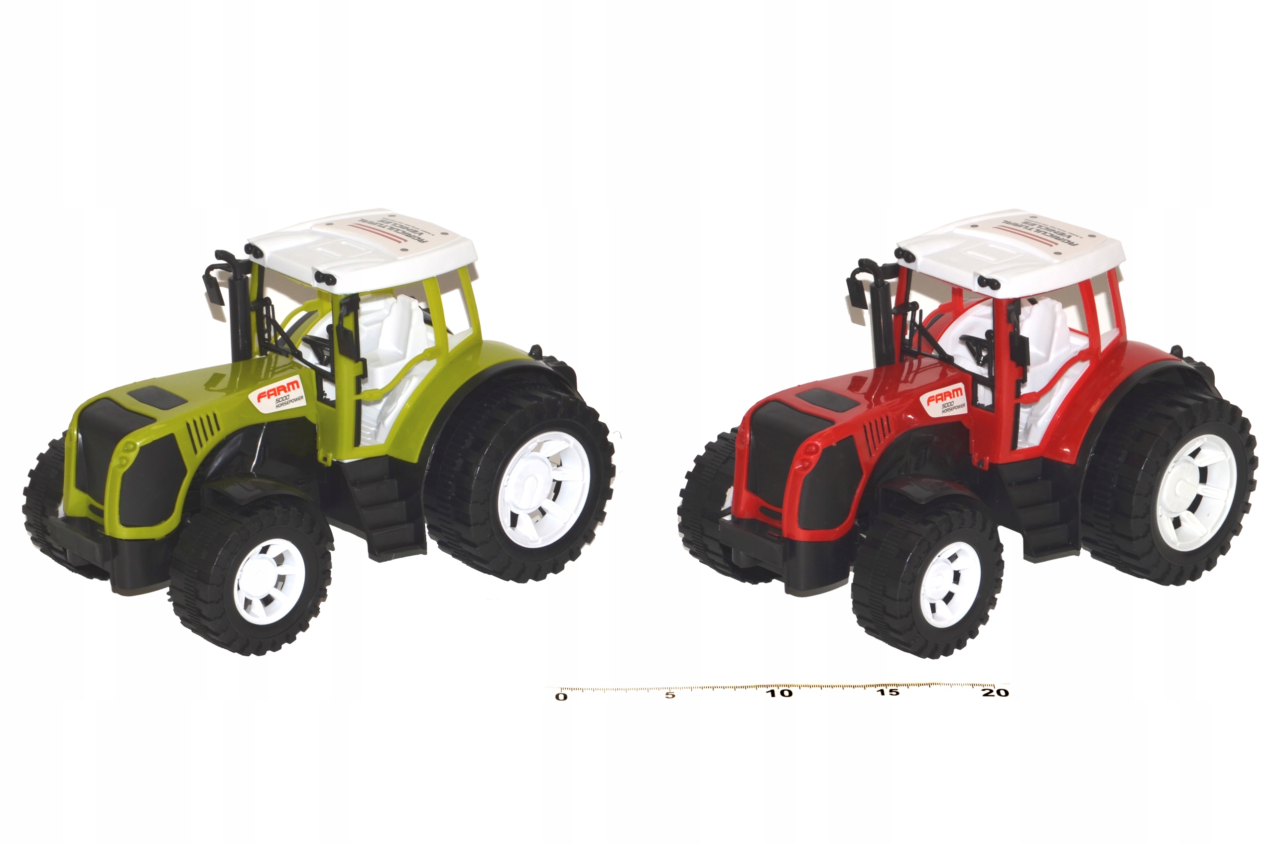 Czerwony zielony traktor na pchacza Wiky Vehicles 28 cm