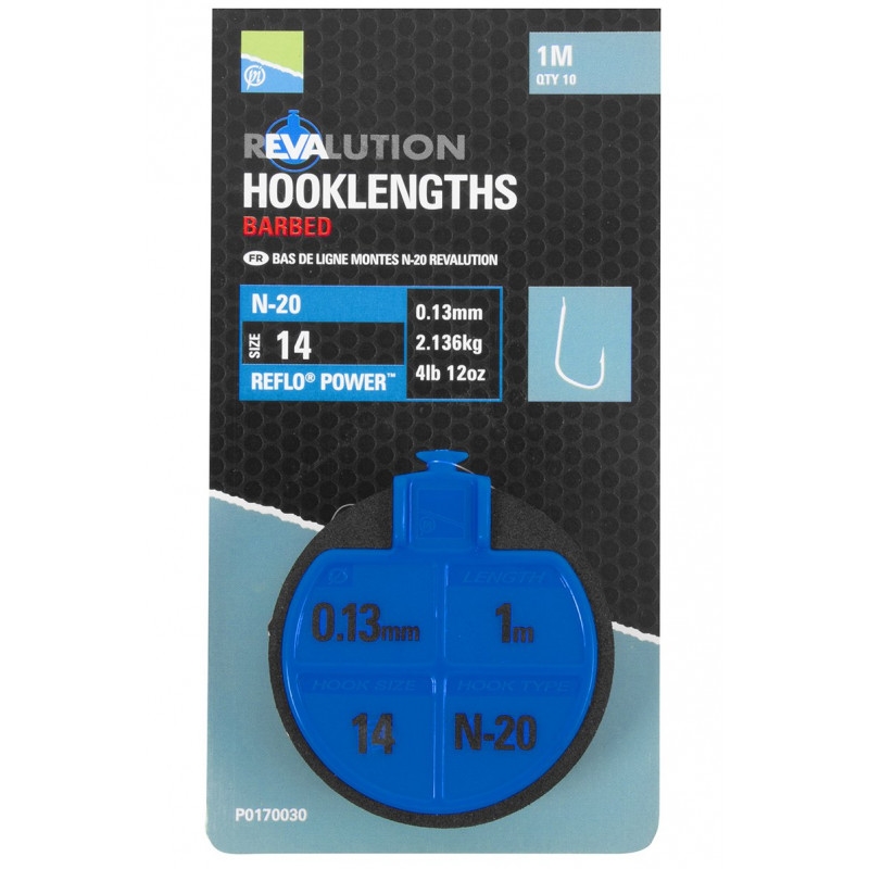 Przypony Preston Revalution Hooklengths 100cm N-20 roz .16 P0170031