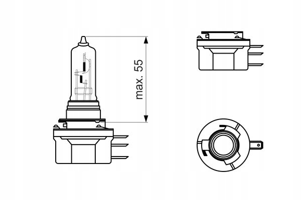 Zarowka H15 Pure Light 12V 55/15W (1SZT) Bosch 1987302088