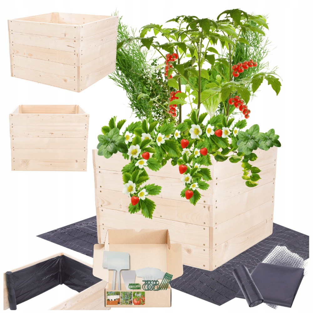 Vyvýšený záhon zeleninový záhon truhla pařeniště květináč impregnace 45x60x60