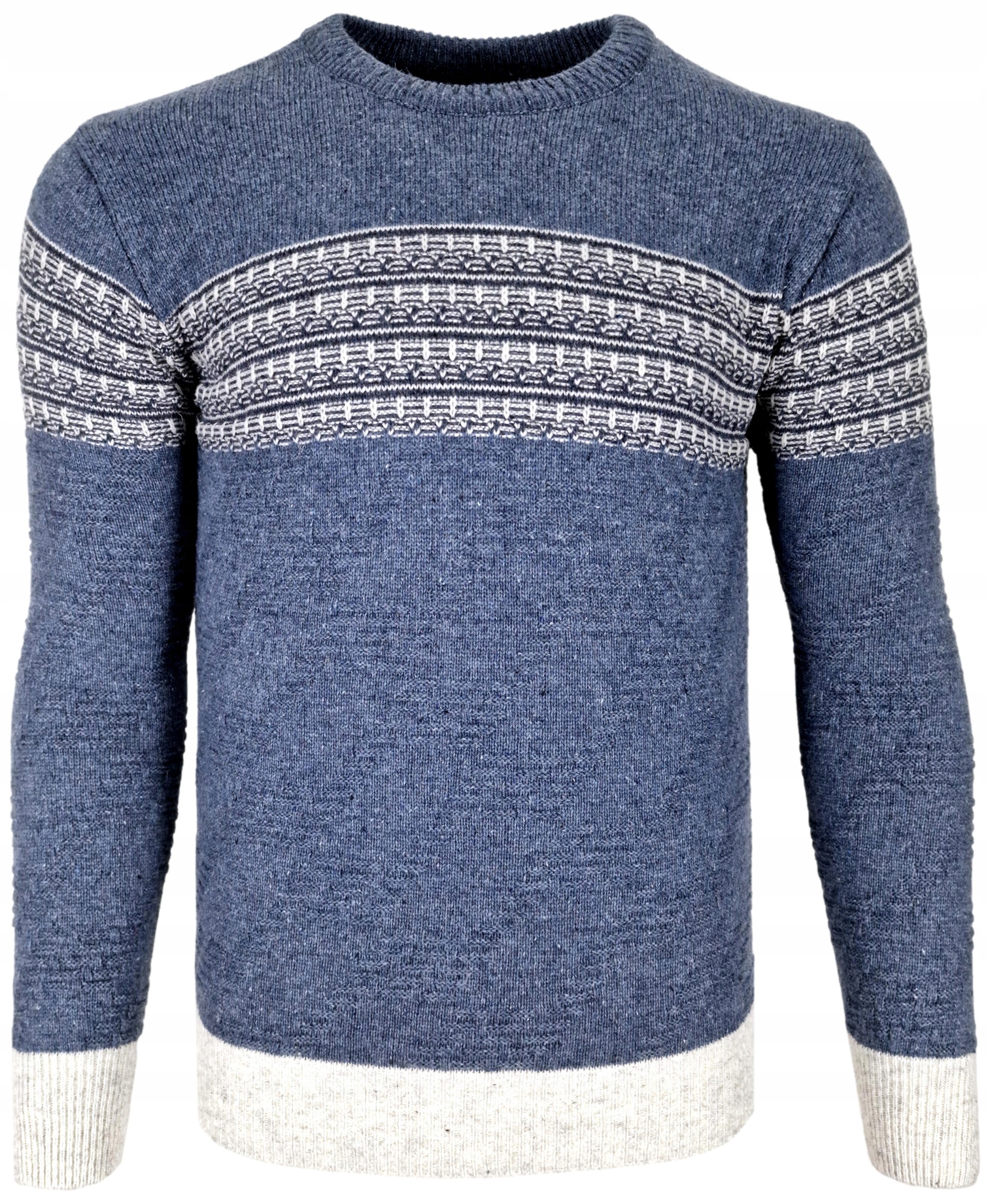 

Sweter męski wełniany we W309 ciepły r. L