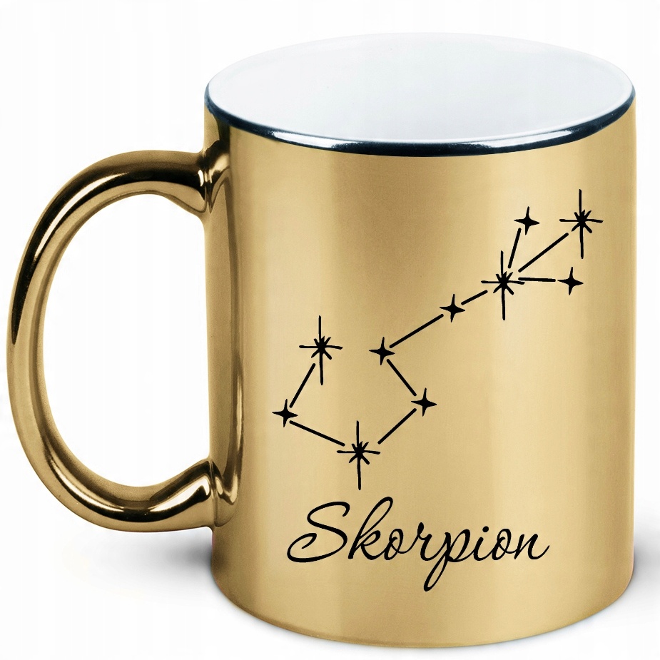 

Złoty kubek znak zodiaku, zodiak skorpion