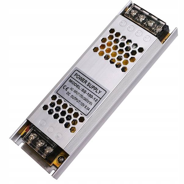 ZASILACZ LED FLAT SLIM 100W 12V 8,3A WĄSKI