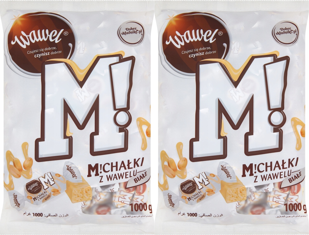 Wawel Cukierki Michałki Białe 1000g 1kg x2