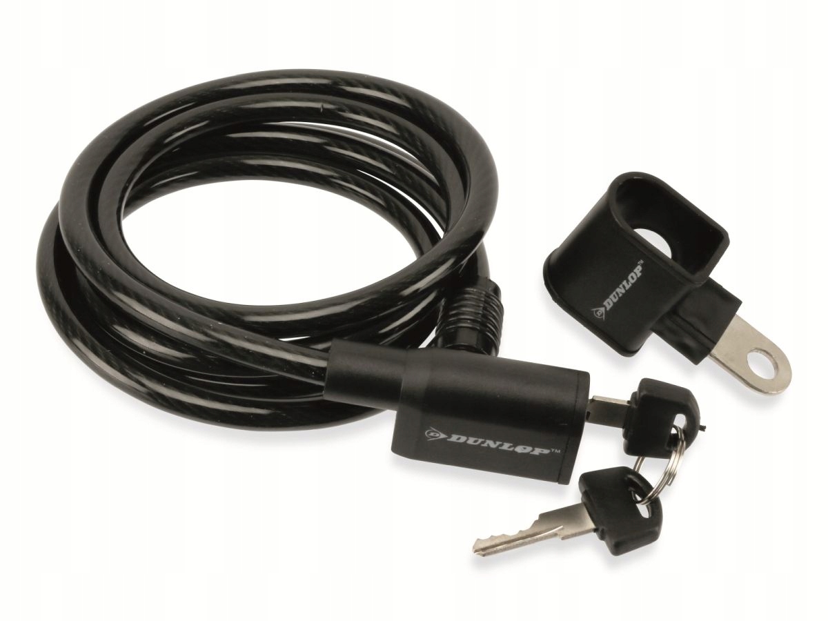 DUNLOP Zapięcie rowerowe linka do roweru + uchwyt