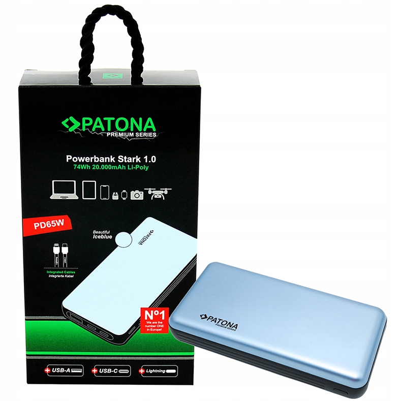 Powerbank Patona Premium Stark 1.0 PD65W 20.000mAh
