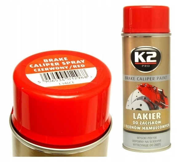 

K2 Lakier do zacisków hamulcowych Czerwony 400ml