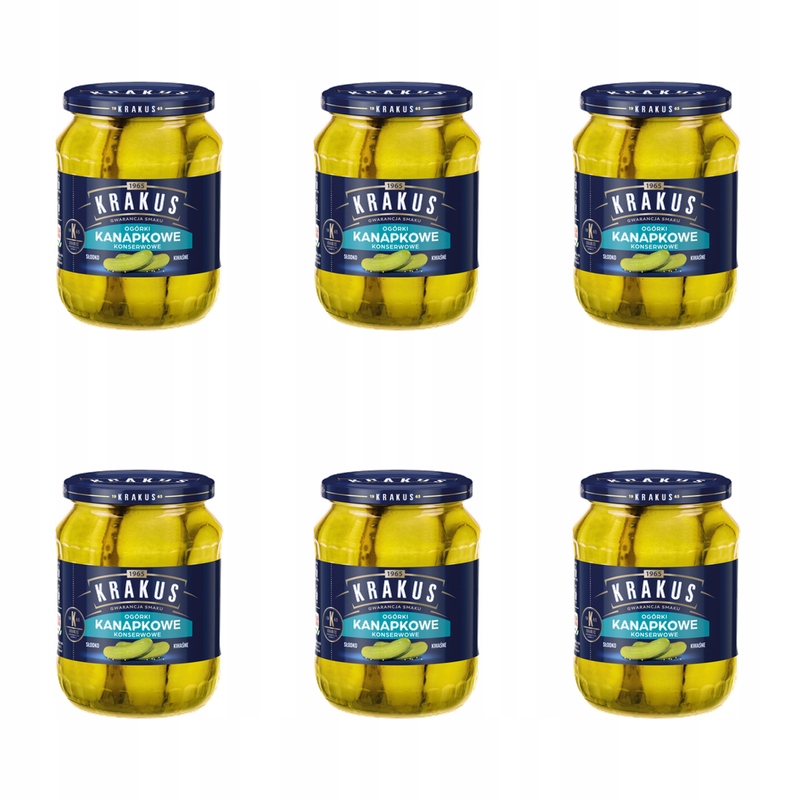 Krakus Naše Pikle Sendvičové okurky konzervované v plátcích 670 g X6