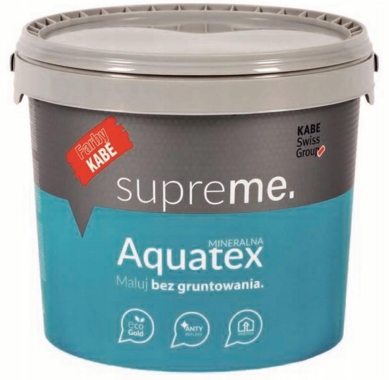 Kabe Aquatex Biała Farba Krzemianowa Oddychająca Do Ścian I Sufitów 10L