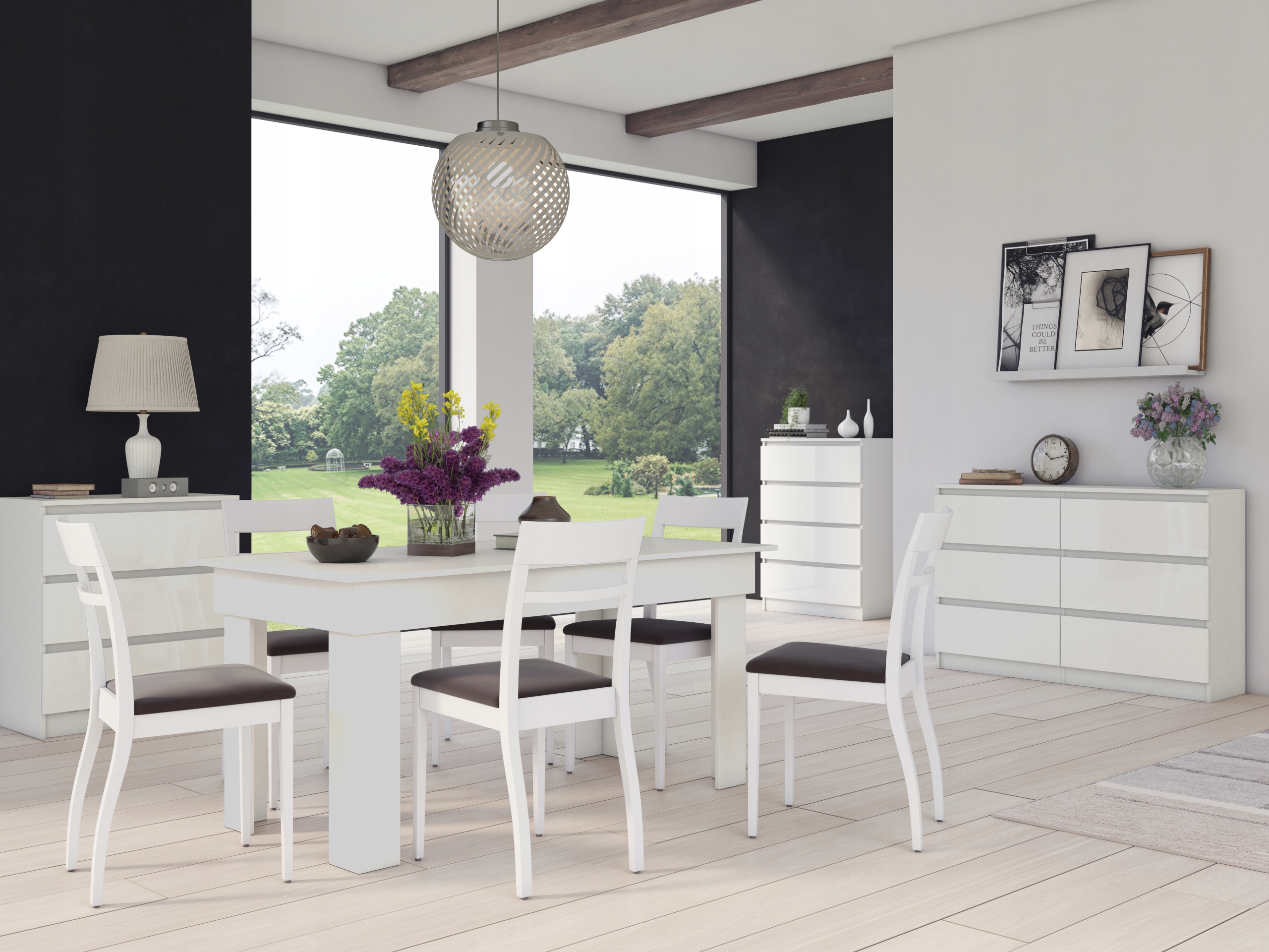 KOMODA SZAFKA REGAŁ 3 SZUFLADY M3 BIEL POŁYSK Szerokość mebla 70 cm