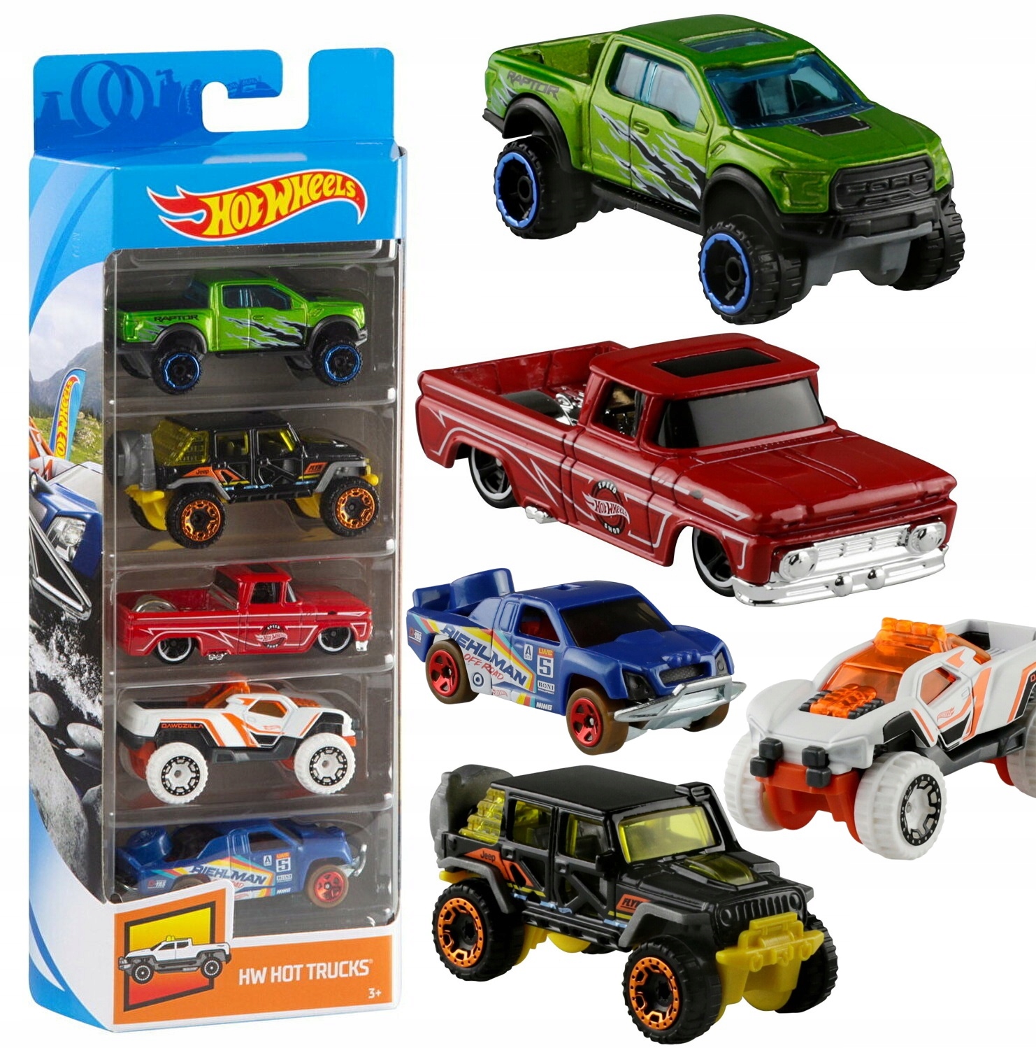 

Hot Wheels zestaw 5 pak limitowana Hot Trucks Jeep