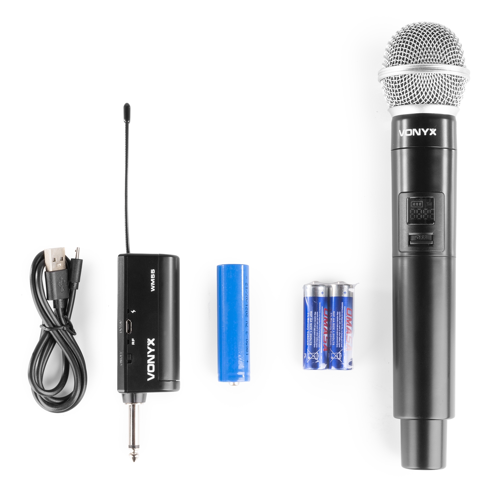 

Mikrofon bezprzewodowy Uhf+ odbiornik z baterią
