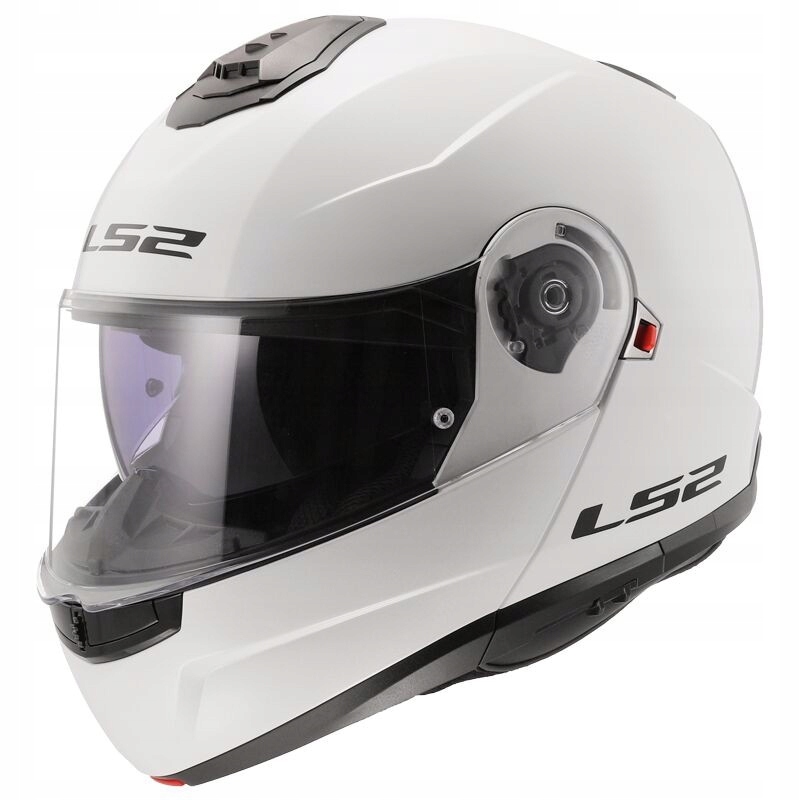 LS2 FF908 Strobe II Solid White čeľusťová prilba s blendou M