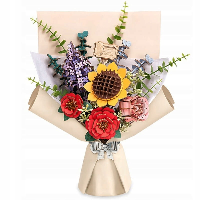 Wiosenny Bukiet Kwiatów Flower Box Diy Kwiaty Robotime Puzzle 3D