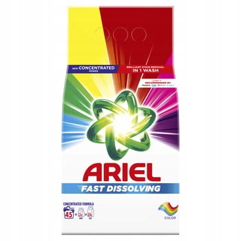 Levně Ariel fast dissolving color prací prášek 45 praní 2475 g