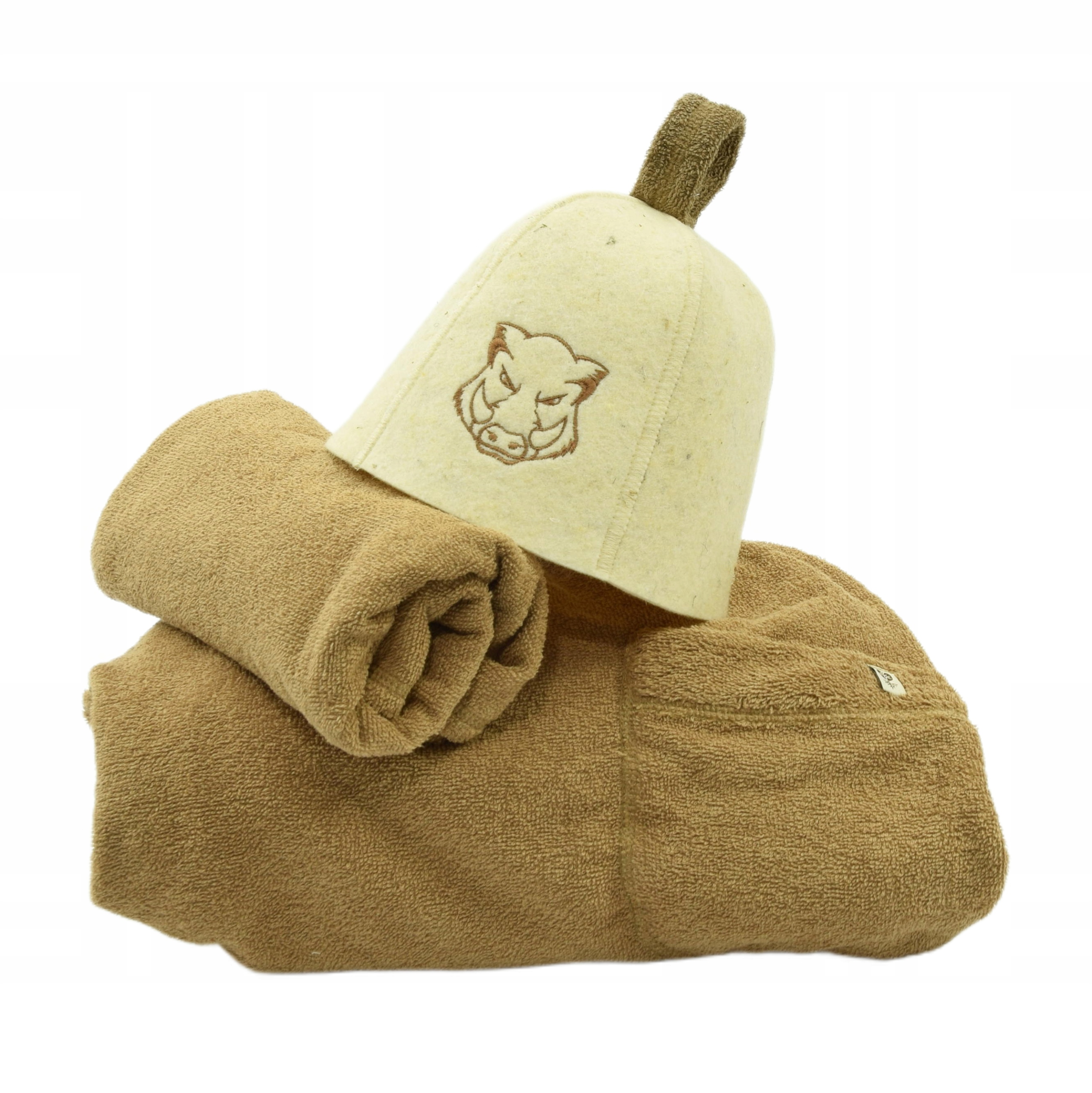 Čepice Klobouk Vlna Ručník do sauny Pánský set 3 cz vel XL