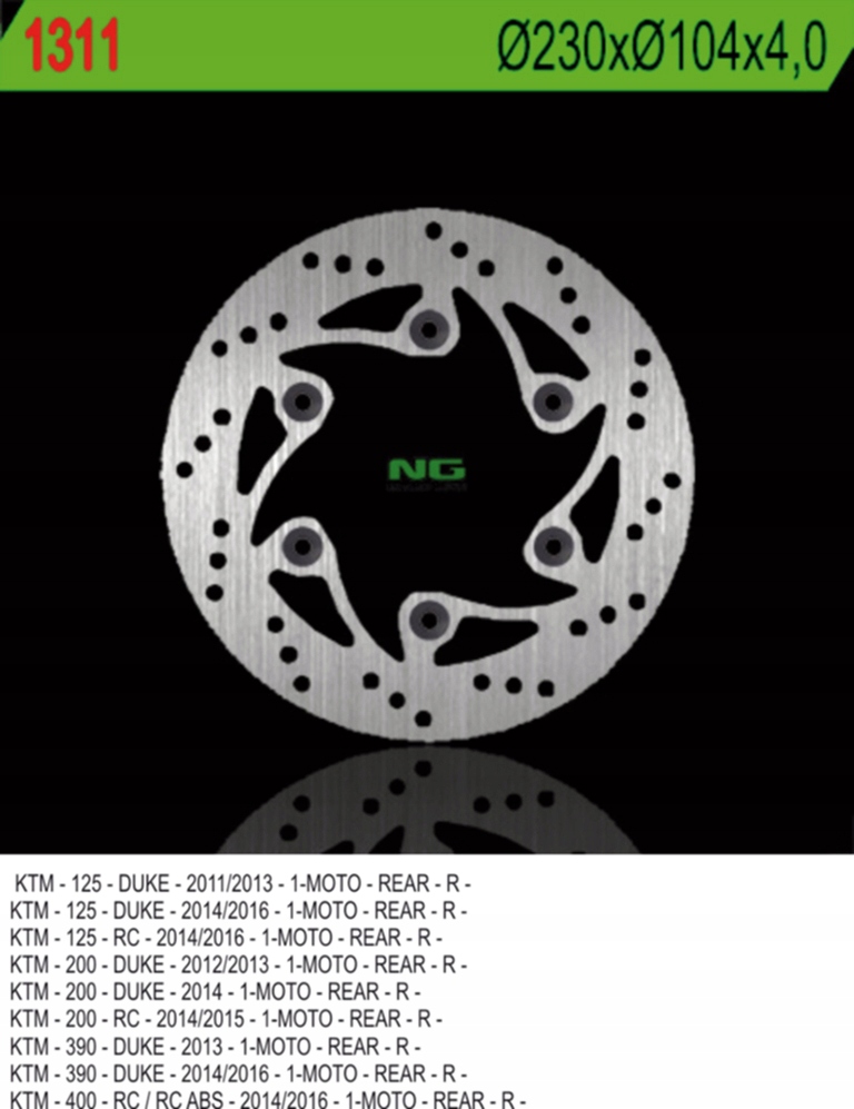 Ng Zadný Brzdový Kotúč Ktm Duke 125/200/390 '11-'20, Rc 200/390 '14-'20