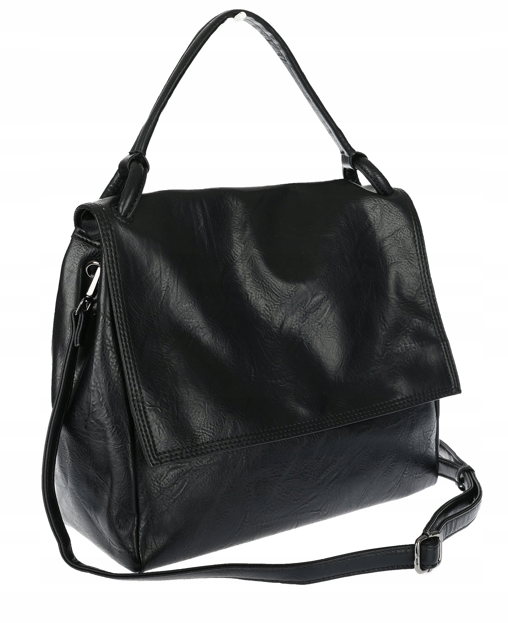 Dámská kabelka shopper, vak, crossbody, prostorná taška přes rameno 3217 Černá