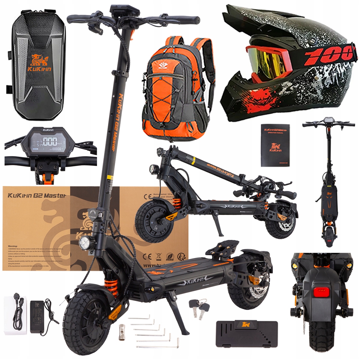 Kukirin G2 Master elektrické vozidlo2000W 52V 20.8AH 70km 60km/h Dárek