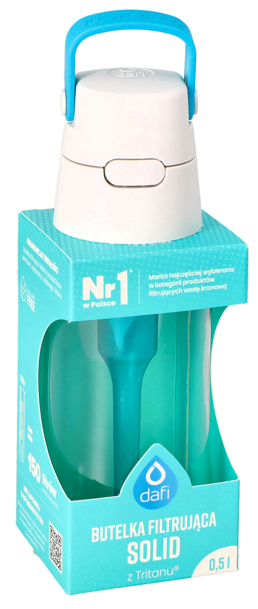 Butelka filtrująca Dafi SOLID 0,5 L TURKUSOWA