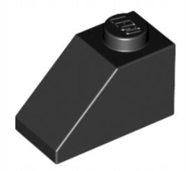 LEGO DACHÓWKA 2X1 SKOS - CZARNY NR. 3040 - 4SZT.