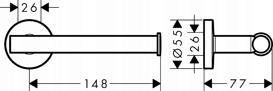 Uchwyt Na Papier Toaletowy Hansgrohe Logis Universal EAN (GTIN) 4059625123072