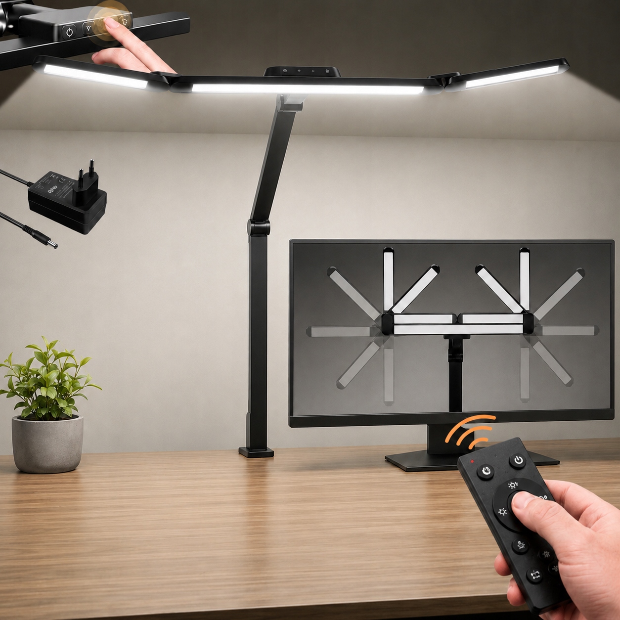 Stolová lampa LynkCust Stolová čierna s výkonom až 36 W