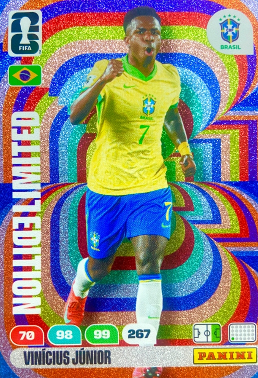 Panini Fifa World Cup 2026 karty piłkarskie Limited Vinicius Brazylia