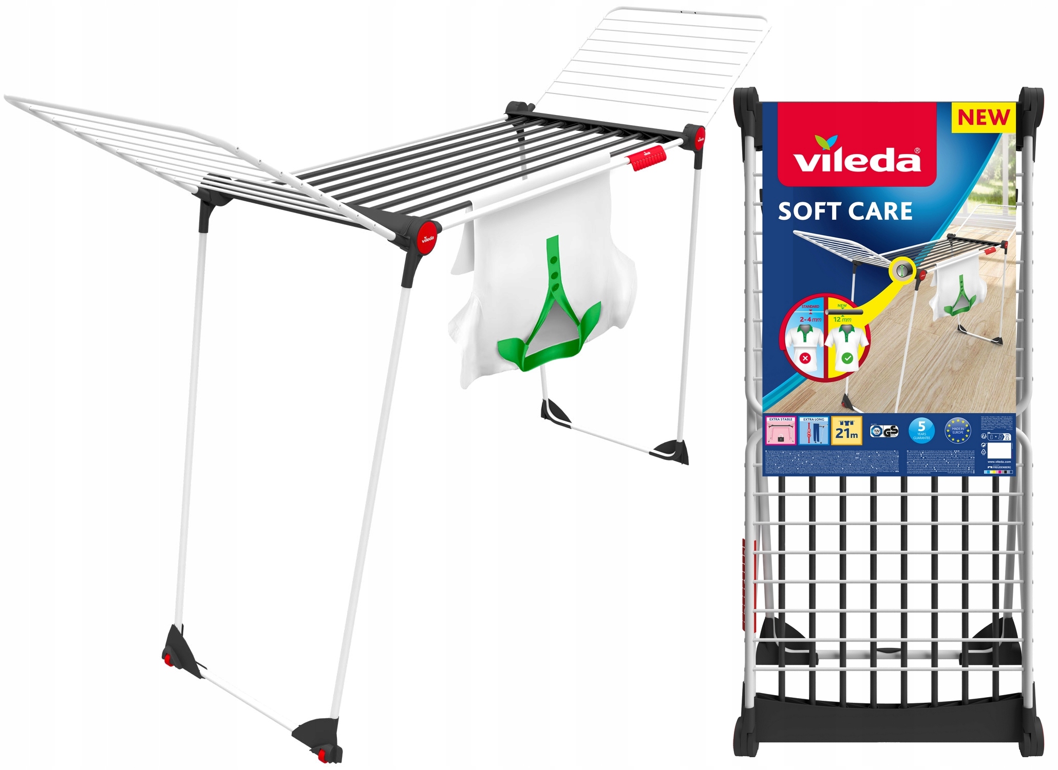 

Suszarka Vileda Soft Care Pozioma Grube Linki 12mm