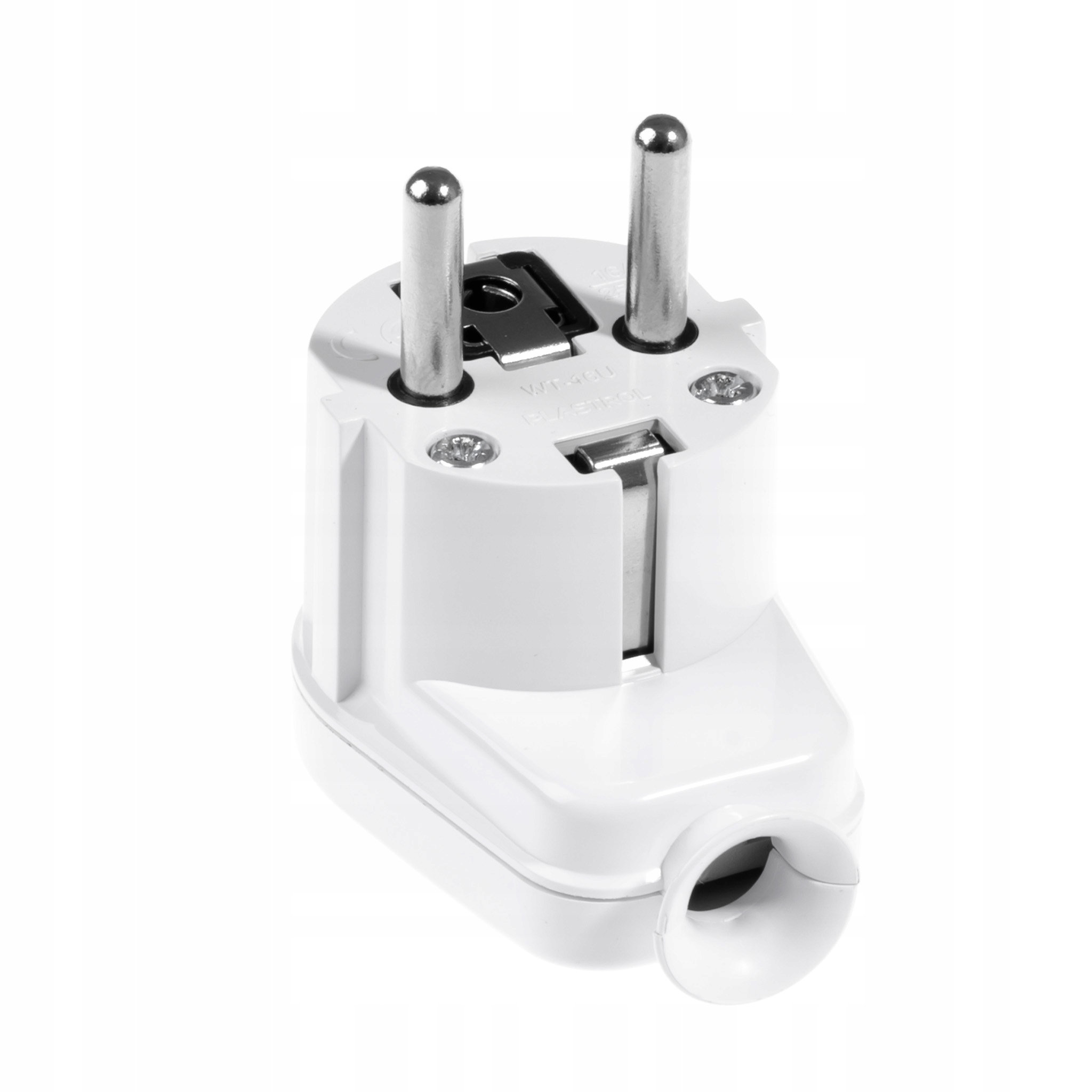 PLASTROL WTYCZKA KĄTOWA 2P+Z 16A 230V BIAŁA WT-16U Marka Plast-Rol