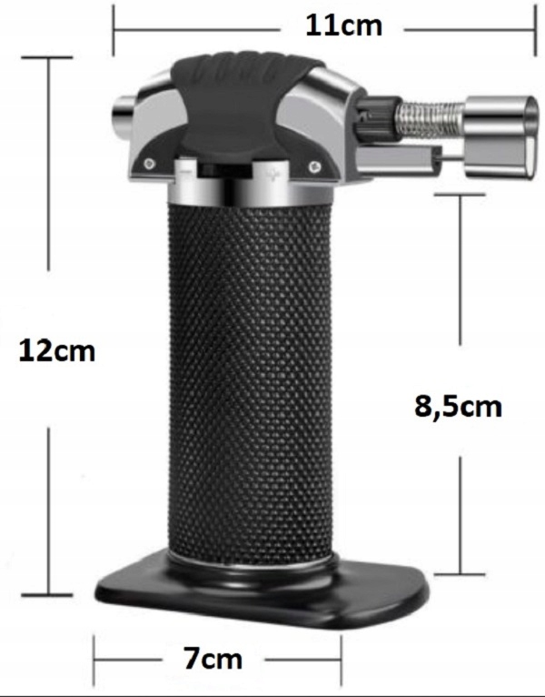 PALNIK GAZOWY KUCHENNY CUKIERNICZY GRILL OPALARKA ZAPALARKA DO LUTOWANIA Kolor dominujący czarny