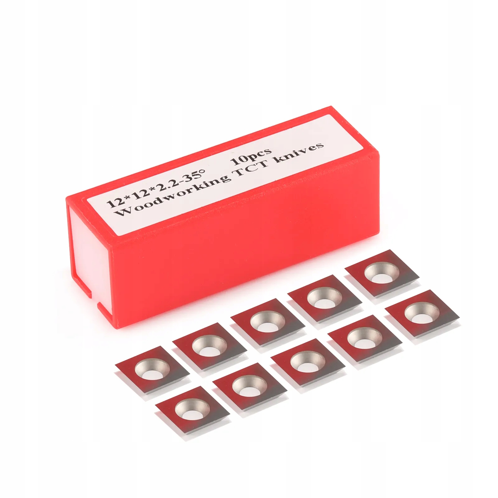 Sada vyměnitelných destiček pro frézy 10 ks 12x12x2,2 mm Vhm 4stranné