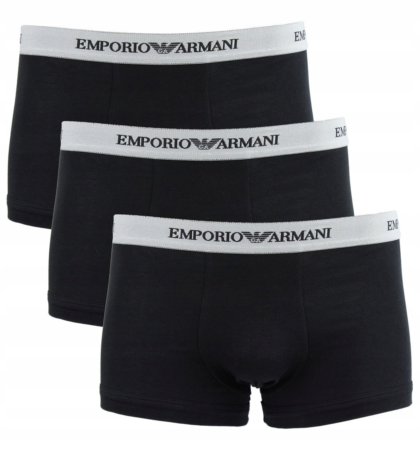 Slipy černé boxerky Emporio Armani 3 ks, velikost M, velikost Jyd