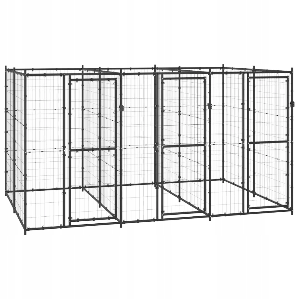 Levně Kotec pro psa, ocelová, 7,26 m²