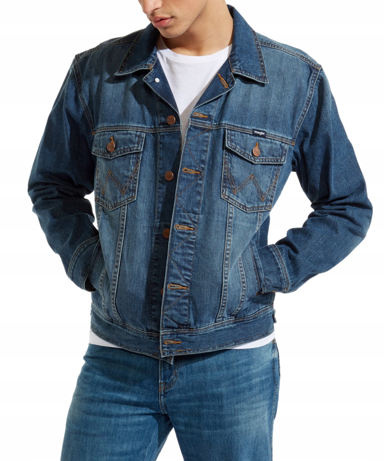 Wrangler WESTERN DENIM W4481514V Mid Stone L