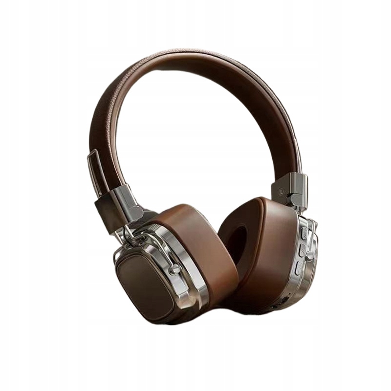 Słuchawki bezprzewodowe Bluetooth nauszne Retro Vintage Mikrofon Bt 5.3 10m