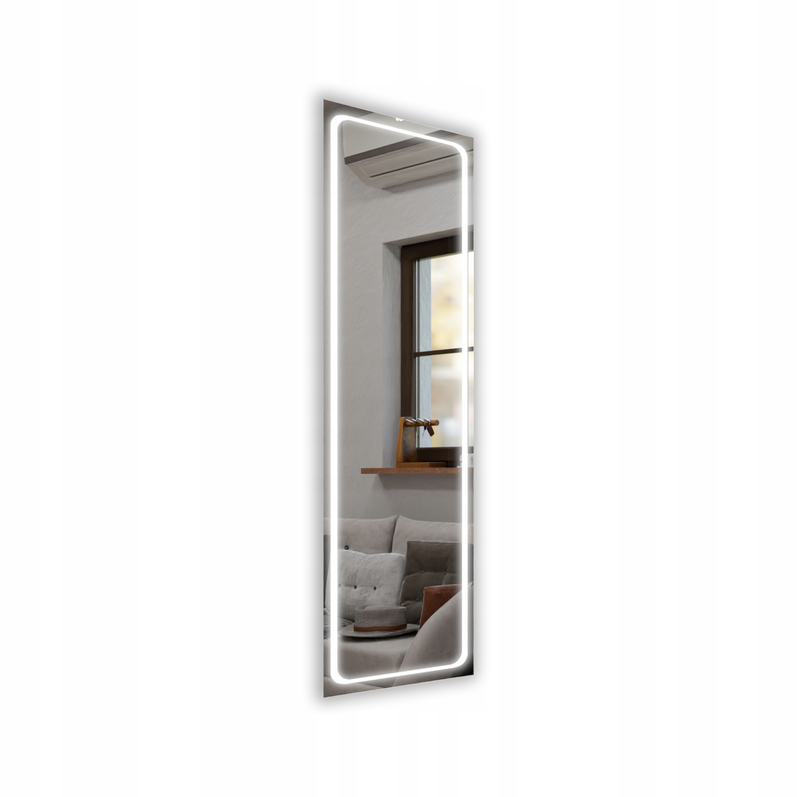 Moderné zrkadlo Barcelona 60 x 130 cm s Led podsvietením do obývacej izby Vertikálne